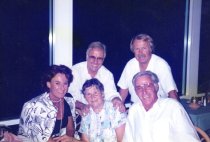 Andreas Bieri (top L) and his mom, Klari Bieri (seated, center) circa 1998