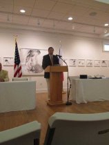 (at podium) Aster's grandson-in-law Michael Murray