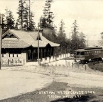 Postcard - Streetcar at Station (Pagoda), c. 1914