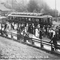 Trolley at the Station, c. 1915. Courtesy Thomas Stenger