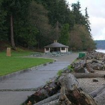 "Uncle Floyd and Aunt Patty" with beach marker