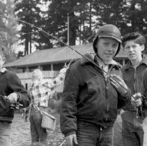 Kids at Wapato Park fishing derby, c. 1950