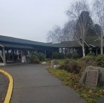 MPGC marker and plaque in context, Dec. 2019