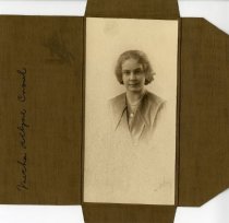 Portrait of Metha Allyne Crowl, sent to Auntie and Uncle Judd