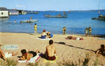 Public beach at Harbor Springs, 1960s