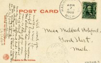 Light house on Harbor Point, Postcard to Miss Mildred Botsford, April 7 190