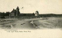 Light house on Harbor Point, Postcard to Miss Mildred Botsford, April 7 190
