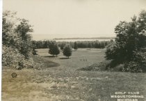 Post Card scene of Wequetonsing Golf Club--may be a scene from No. 3 Tee