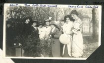 Alpha Phi women.  Byge is in the photograph.