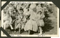 Dad and Mother Shay with grandchildren in Ann Arbor.  Dick, Berry, J.J,