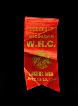 Delegate Ribbon for the WRC meeting in Lansing.