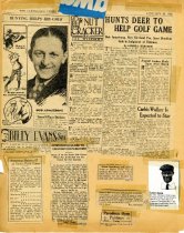 Scrapbook page of articles about Bob Armstrong
