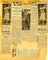 Scrapbook page of articles about Bob Armstrong