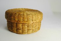 Woven round basket.