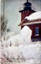 Ice formation at the Harbor Point Lighthouse at Harbor Point