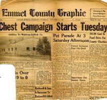 Front Page of the Emmet County Graphic October 14, 1948.
