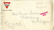 Envelope of a letter from Charlie Gleason to his sister.