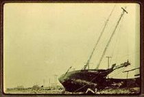 Schooner on the beach