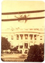 Burgess Airplane Over White Ho