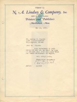 Eben Weed Autographed letter