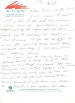 Louise Cutler letter- Front