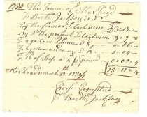 Jackson's bill for 1730