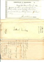 State receipts & Envelopes w/ notes