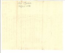 Back of same invoice (note this has been folded)