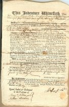 Printed Indenture form for John Hudson