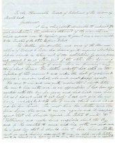 First page of letter to Selectmen from N. Bartlette