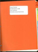 First Page of 3 ring binder