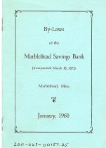 Marblehead Savings Bank Jan 1960