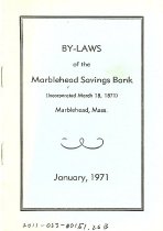 By- Laws Marblehead Savings Bank 1971