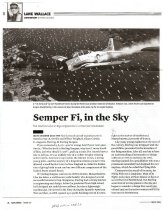 Semper Fi, in the sky by Lane Wallace