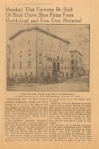 Munroe Shoe Factory, School & Pleasant Streets, M'head