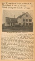 Wyman Farm House, Hewitt St., Marblehead