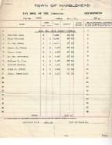 Pay Roll of Selectmen Dept.