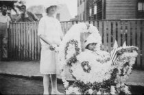 Decorated baby carriage