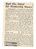 Eight Elks Slated for Membership Honors