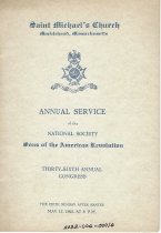 Annual Service of the National Society Sons of the Revolution