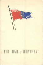 Program for the presentation of the Army-Navy "E" Award