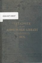 Abbot Public Library Catalogue 1878