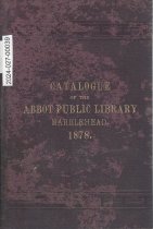 Abbot Public Library Catalogue 1878
