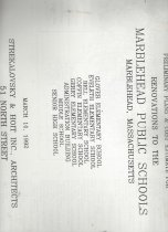 Bound Report: "Renovations to the Marblehead Public School" 1992