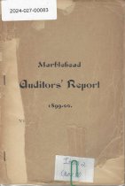 Marblehead Auditors' Report 1899-00