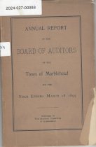 Annual Report of the Board of Auditors of the Town of Marblehead 1895