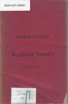 Marblehead Auditors' Report 1891-92