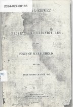 Annual Report of the Receipts and Expenditures of Marblehead 1853