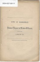 Town of Marblehead Annual Report of Town Officers 1862-3