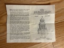 Old North Church Bulletin